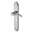 This is an image of a Heritage Brass - Door Handle Lever Lock Verona Design Polished Chrome Finish, mm824-pc that is available to order from T.H Wiggans Ironmongery in Kendal.