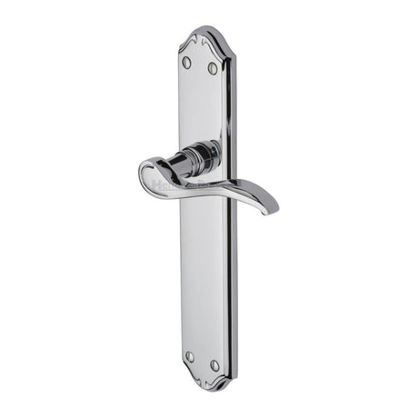 This is an image of a Heritage Brass - Door Handle Lever Latch Verona Design Polished Chrome Finish, mm827-pc that is available to order from T.H Wiggans Ironmongery in Kendal.
