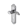 This is an image of a Heritage Brass - Door Handle Lever Lock Lisboa Design Polished Chrome Finish, mm991-pc that is available to order from T.H Wiggans Ironmongery in Kendal.