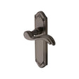 This is an image of a Heritage Brass - Door Handle Lever Latch Lisboa Design Matt Bronze Finish, mm992-mb that is available to order from T.H Wiggans Ironmongery in Kendal.
