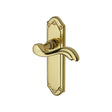 This is an image of a Heritage Brass - Door Handle Lever Latch Lisboa Design Polished Brass Finish, mm992-pb that is available to order from T.H Wiggans Ironmongery in Kendal.