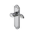 This is an image of a Heritage Brass - Door Handle Lever Latch Lisboa Design Polished Chrome Finish, mm992-pc that is available to order from T.H Wiggans Ironmongery in Kendal.