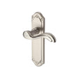 This is an image of a Heritage Brass - Door Handle Lever Latch Lisboa Design Satin Nickel Finish, mm992-sn that is available to order from T.H Wiggans Ironmongery in Kendal.