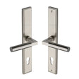 This is an image of a Heritage Brass - Multi-Point Door Handle Lever Lock Bauhaus LH Design Satin Nicke, mp2259-lh-sn that is available to order from T.H Wiggans Ironmongery in Kendal.