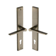 This is an image of a Heritage Brass - Multi-Point Door Handle Lever Lock Gio RH Design Antique Brass Fin, mp4189-rh-at that is available to order from T.H Wiggans Ironmongery in Kendal.