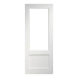 This is an image of Deanta Madison White Primed Bevelled Glaze Doors available to order from T.H. Wiggans Ironmongery in Kendal