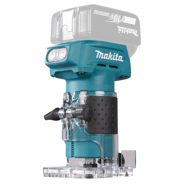 This is an image of MAKITA DRT52Z 18v Brushless Router/Trimmer BODY ONLY available to order from T.H. Wiggans Ironmongery in Kendal