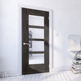 Deanta Montreal Dark Grey Ash Clear Glazed Doors