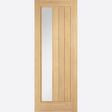 This is an image showing the LPD - Belize Offset Unfinished Oak Doors Available to order from T.H. Wiggans Ironmongery in Kendal