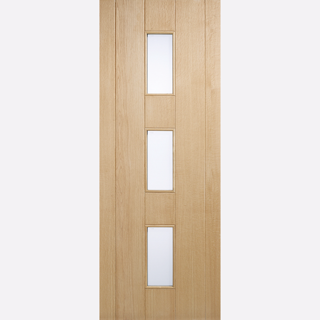 This is an image showing the LPD - Copenhagen 3L Unfinished Oak Doors Available to order from T.H. Wiggans Ironmongery in Kendal