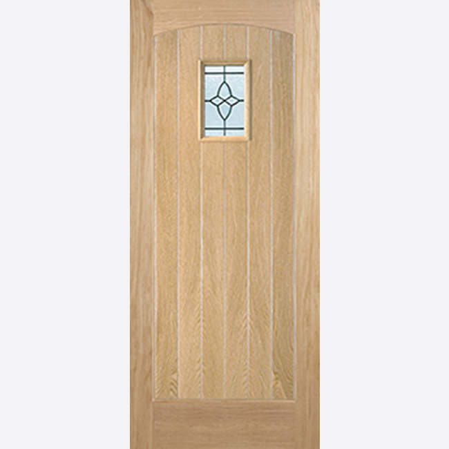 This is an image showing the LPD - Cottage 1L Unfinished Oak Doors Available to order from T.H. Wiggans Ironmongery in Kendal