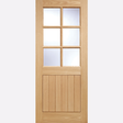 This is an image showing the LPD - Cottage 6L Unfinished Oak Doors Available to order from T.H. Wiggans Ironmongery in Kendal