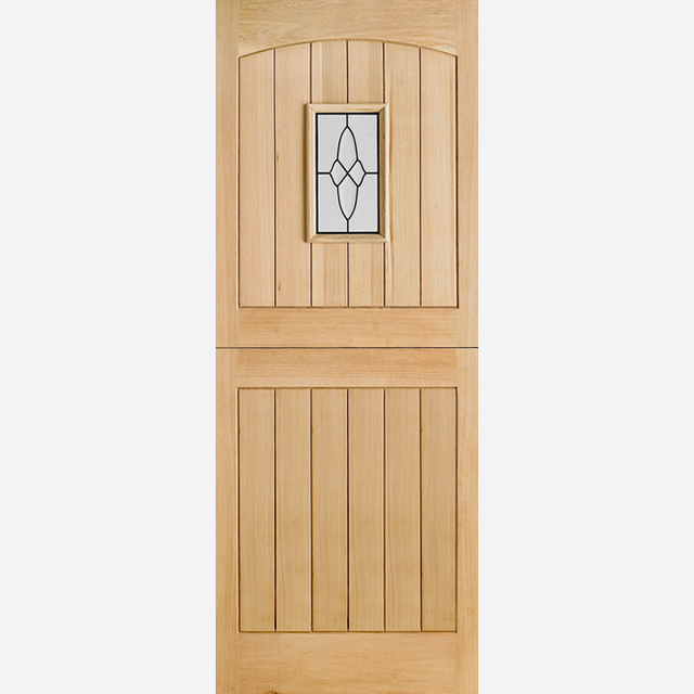 This is an image showing the LPD - Cottage Stable 1L Unfinished Oak Doors Available to order from T.H. Wiggans Ironmongery in Kendal