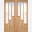 This is an image showing the LPD - Coventry Pair Unfinished Oak Doors Available to order from T.H. Wiggans Ironmongery in Kendal