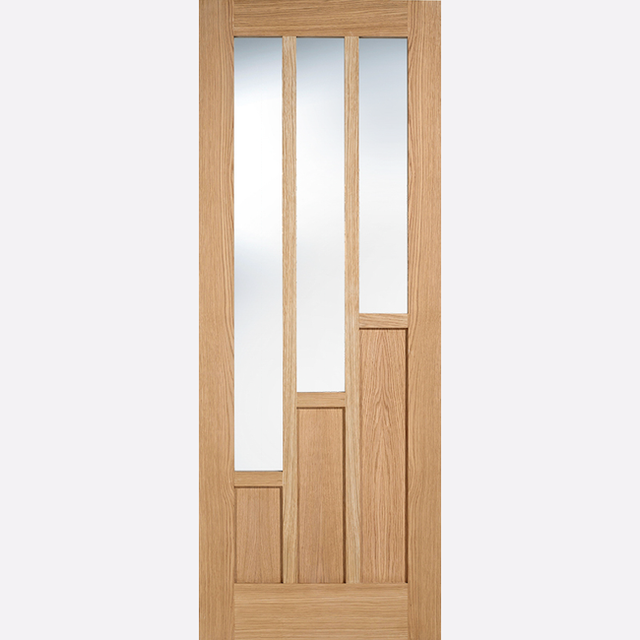 This is an image showing the LPD - Coventry 3L Pre-Finished Oak Doors Available to order from T.H. Wiggans Ironmongery in Kendal