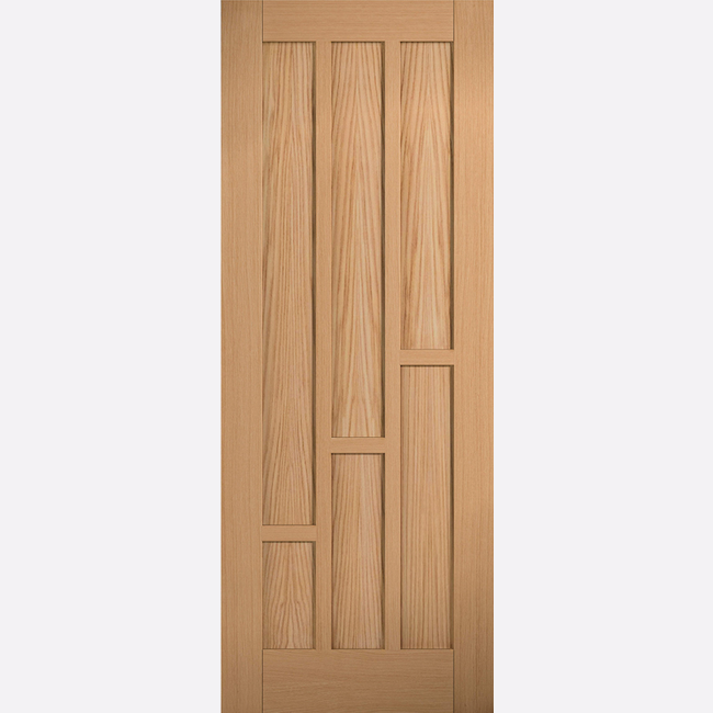 This is an image showing the LPD - Coventry Unfinished Oak Doors Available to order from T.H. Wiggans Ironmongery in Kendal