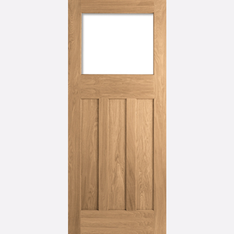 This is an image showing the LPD - DX 30s Unglazed Unfinished Oak Doors Available to order from T.H. Wiggans Ironmongery in Kendal