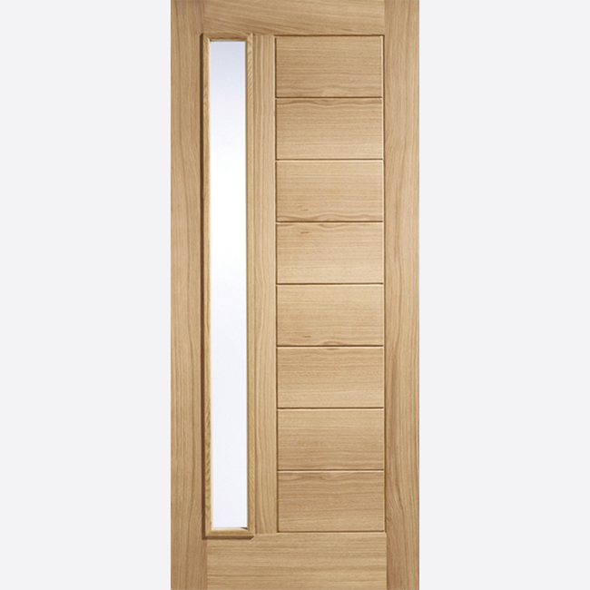 This is an image showing the LPD - Goodwood 1L Unfinished Oak Doors Available to order from T.H. Wiggans Ironmongery in Kendal