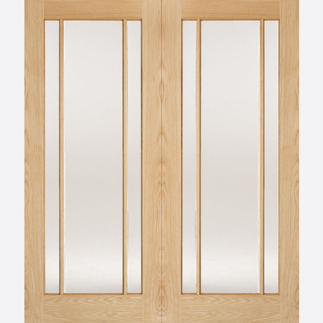 This is an image showing the LPD - Lincoln Pairs Unfinished Oak Doors Available to order from T.H. Wiggans Ironmongery in Kendal