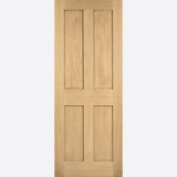 This is an image showing the LPD - London 4P Unfinished Oak Doors Available to order from T.H. Wiggans Ironmongery in Kendal