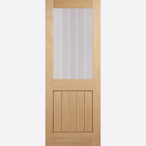 This is an image showing the LPD - Mexicano Half Light Unfinished Oak Doors Available to order from T.H. Wiggans Ironmongery in Kendal