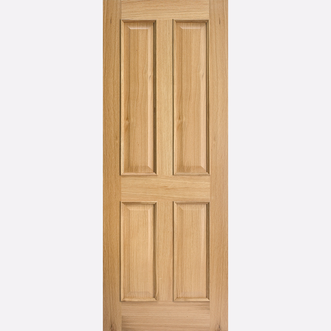 This is an image showing the LPD - Regency 4P RM2S Unfinished Oak Doors Available to order from T.H. Wiggans Ironmongery in Kendal