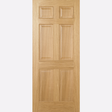 This is an image showing the LPD - Regency 6P Pre-Finished Oak Doors Available to order from T.H. Wiggans Ironmongery in Kendal