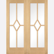 This is an image showing the LPD - Reims Pair Pre-finished Oak Doors Available to order from T.H. Wiggans Ironmongery in Kendal