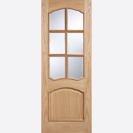 This is an image showing the LPD - Riviera 6L Unfinished Oak Doors Available to order from T.H. Wiggans Ironmongery in Kendal