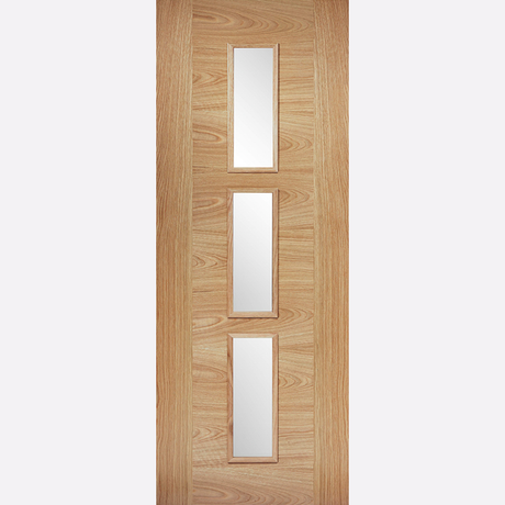 This is an image showing the LPD - Sofia 3L Pre-finished Oak Doors Available to order from T.H. Wiggans Ironmongery in Kendal