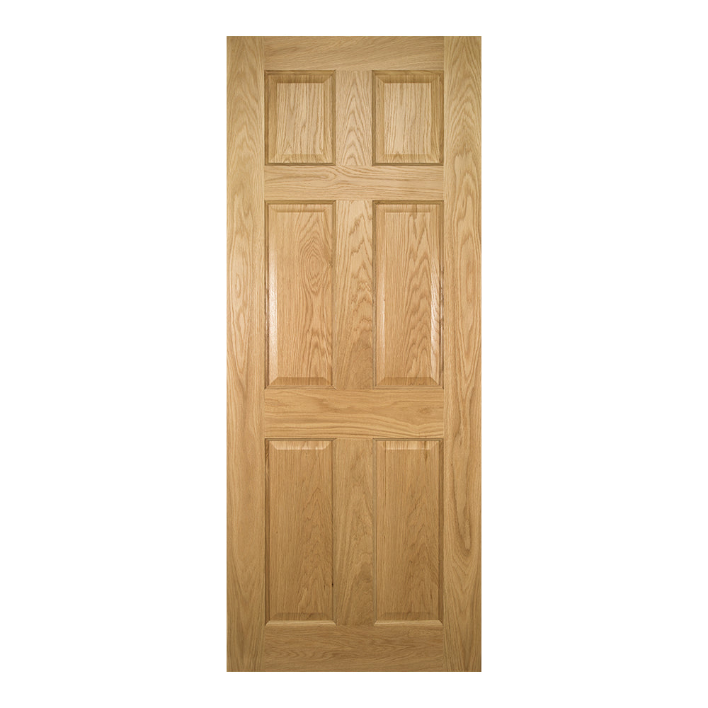 This is an image of Deanta Oxford Prefinished Oak Doors available to order from T.H. Wiggans Ironmongery in Kendal