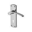This is an image of a Project Hardware - Door Handle Lever Lock Luca Design Polished Chrome Finish, pr400-pc that is available to order from T.H Wiggans Ironmongery in Kendal.