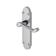 This is an image of a Project Hardware - Door Handle Lever Latch Milton Design Polished Chrome Finish, pr510-pc that is available to order from T.H Wiggans Ironmongery in Kendal.