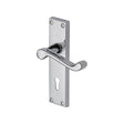 This is an image of a Project Hardware - Door Handle Lever Lock Malvern Design Polished Chrome Finish, pr600-pc that is available to order from T.H Wiggans Ironmongery in Kendal.