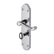 This is an image of a Project Hardware - Door Handle for Bathroom Kensington Design Polished Chrome Finish, pr7088-pc that is available to order from T.H Wiggans Ironmongery in Kendal.