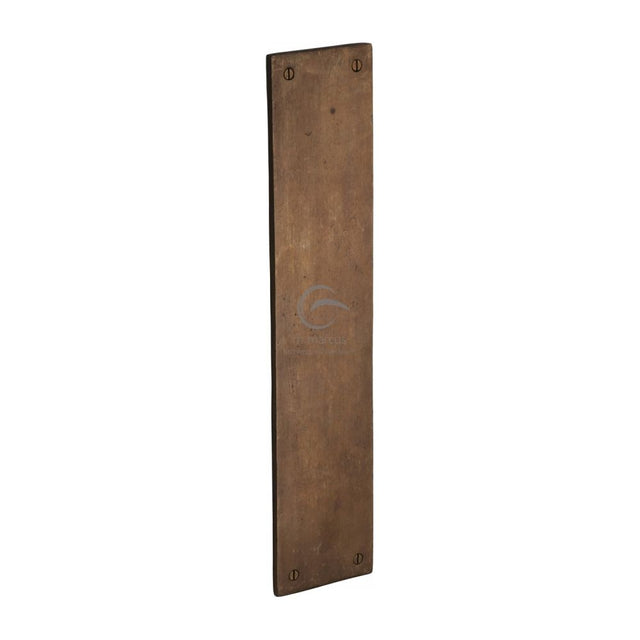 This is an image of a M.Marcus - Rustic Light Bronze Fingerplate**Discontinued**, rbl431 that is available to order from T.H Wiggans Ironmongery in Kendal.