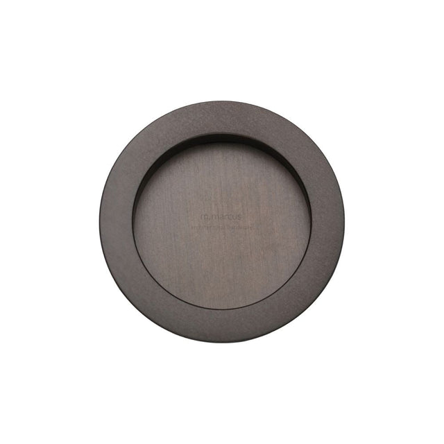 This is an image of a M.Marcus - SLD Round Flush Pull Pair Matt Bronze, rd2322-mb that is available to order from T.H Wiggans Ironmongery in Kendal.