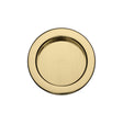 This is an image of a M.Marcus - SLD Round Flush Pull Pair Polished Brass, rd2322-pb that is available to order from T.H Wiggans Ironmongery in Kendal.