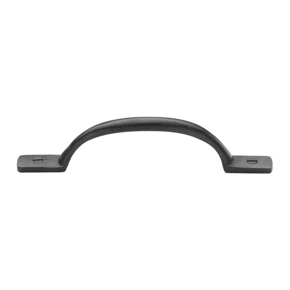 This is an image of a M.Marcus - Rustic Dark Bronze Cabinet Pull Russell Design 203mm, rdb1090-203 that is available to order from T.H Wiggans Ironmongery in Kendal.
