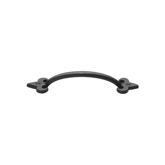 This is an image of a M.Marcus - Rustic Dark Bronze Cabinet Pull Fleur-de-lys Design 102mm, rdb1092-102 that is available to order from T.H Wiggans Ironmongery in Kendal.