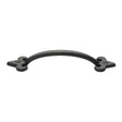 This is an image of a M.Marcus - Rustic Dark Bronze Cabinet Pull Fleur-de-lys Design 203mm, rdb1092-203 that is available to order from T.H Wiggans Ironmongery in Kendal.