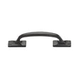 This is an image of a M.Marcus - Rustic Dark Bronze Cabinet Pull Offset Design 159mm, rdb1145-159 that is available to order from T.H Wiggans Ironmongery in Kendal.