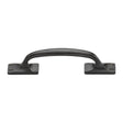 This is an image of a M.Marcus - Rustic Dark Bronze Cabinet Pull Offset Design 210mm, rdb1145-210 that is available to order from T.H Wiggans Ironmongery in Kendal.