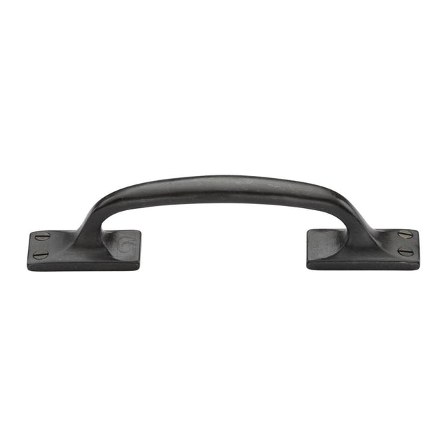 This is an image of a M.Marcus - Rustic Dark Bronze Cabinet Pull Offset Design 210mm, rdb1145-210 that is available to order from T.H Wiggans Ironmongery in Kendal.