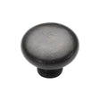 This is an image of a M.Marcus - Rustic Dark Bronze Cabinet Knob Round Design 32mm, rdb117-32 that is available to order from T.H Wiggans Ironmongery in Kendal.