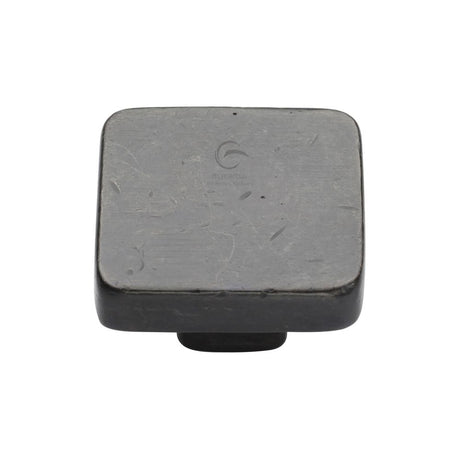 This is an image of a M.Marcus - Rustic Dark Bronze Cabinet Knob Square Design 32mm, rdb3674-32 that is available to order from T.H Wiggans Ironmongery in Kendal.
