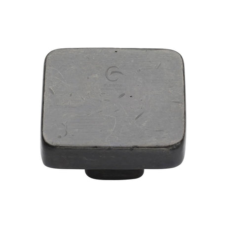 This is an image of a M.Marcus - Rustic Dark Bronze Cabinet Knob Square Design 38mm, rdb3674-38 that is available to order from T.H Wiggans Ironmongery in Kendal.