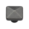 This is an image of a M.Marcus - Rustic Dark Bronze Cabinet Knob Square Pyramid Design 32mm, rdb390-32 that is available to order from T.H Wiggans Ironmongery in Kendal.
