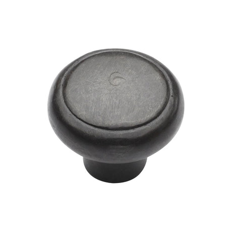 This is an image of a M.Marcus - Rustic Dark Bronze Cabinet Knob Newport Design 32mm, rdb3990-32 that is available to order from T.H Wiggans Ironmongery in Kendal.