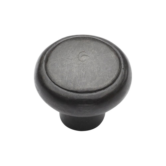 This is an image of a M.Marcus - Rustic Dark Bronze Cabinet Knob Newport Design 32mm, rdb3990-32 that is available to order from T.H Wiggans Ironmongery in Kendal.